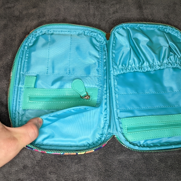 Colorful Travel Bag Organizer Multiple Pockets Cosmetics or School - Picture 3 of 11